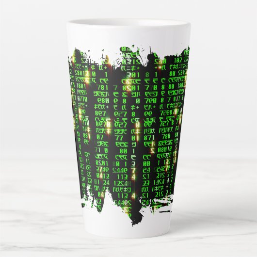 Tasse Latte Matrice de code (Devant)