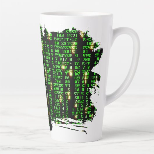 Tasse Latte Matrice de code (Droite)