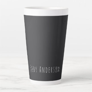 Tasse Latte Matte Black Professional Plain Moderne Nom élégant