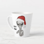 Tasse Latte Mauvais Alien, Lourds Noël ! (Angle gauche)