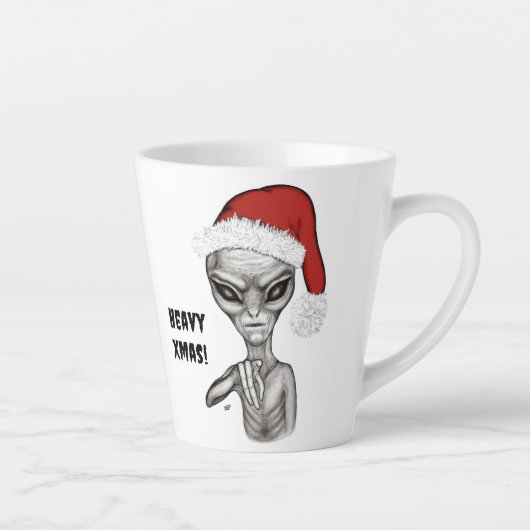 Tasse Latte Mauvais Alien, Lourds Noël ! (Droite)