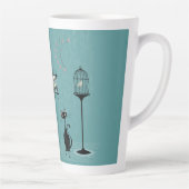 Tasse Latte Mauvais Milieu du Siècle / Chat à main rouge II B (Droite)