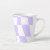 Tasse Latte mauve à damiers latte (Droite)
