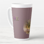 Tasse Latte Mauve background Deer Scene (matches with journal) (Angle gauche)