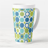 Tasse Latte MCM Lime et bulle Aqua (Angle droit)