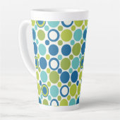 Tasse Latte MCM Lime et bulle Aqua (Angle gauche)