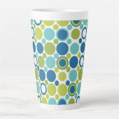 Tasse Latte MCM Lime et bulle Aqua (Devant)