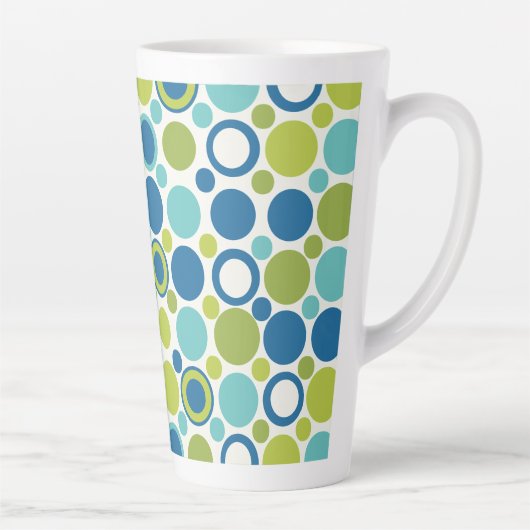 Tasse Latte MCM Lime et bulle Aqua (Droite)