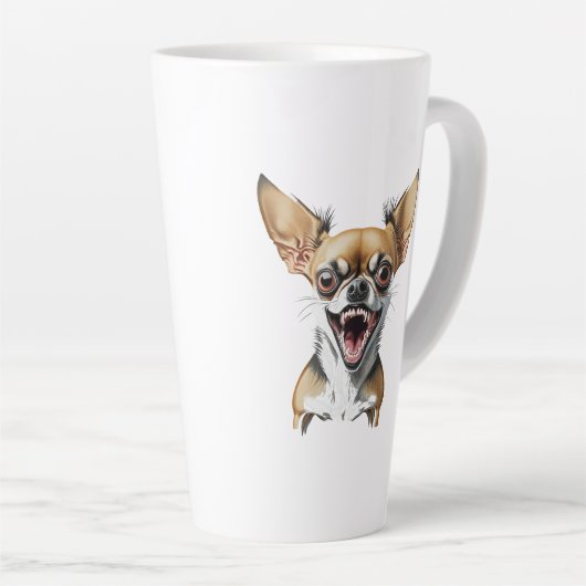 Tasse Latte Mean Chihuahua | Chiens amusants (Angle droit)