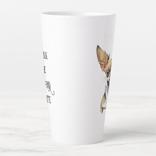 Tasse Latte Mean Chihuahua | Chiens amusants (Devant)