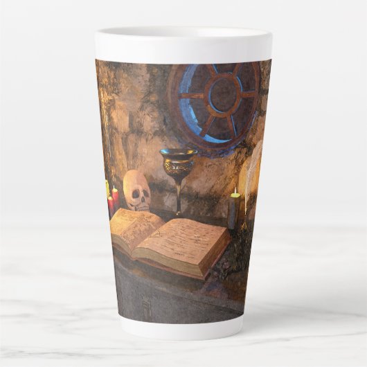 Tasse Latte Medieval Fantasy Wizard's Study (Devant)