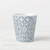Tasse Latte Mediterranean Tiles, Moroccan, Majolica, Azulejo (Devant)