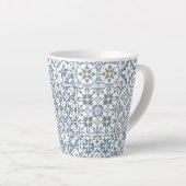 Tasse Latte Mediterranean Tiles, Moroccan, Majolica, Azulejo (Angle droit)