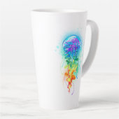 Tasse Latte Méduse arc-en-ciel (Angle droit)