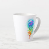 Tasse Latte Méduse arc-en-ciel (Angle droit)