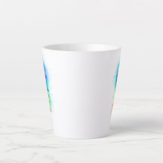Tasse Latte Méduse arc-en-ciel (Devant)