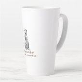 Tasse Latte meerkat drôle (Angle droit)