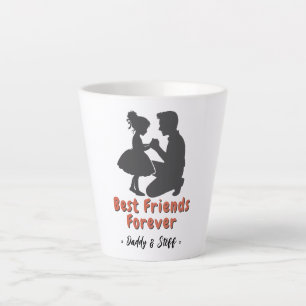 Tasse Latte Meilleur Ami Pour Papa Et Fille - Nom Personnalisé