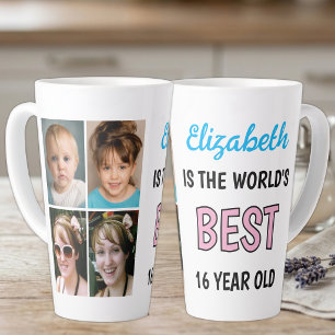 Tasse Latte Meilleur au monde adolescent de 16 ans 4 photo ble