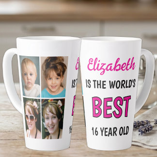 Tasse Latte Meilleur au monde adolescent de 16 ans 4 photo ros
