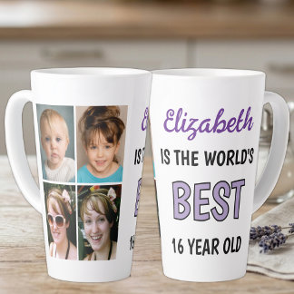 Tasse Latte Meilleur au monde adolescent de 16 ans 4 photo vio