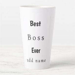 Tasse Latte Meilleur Boss customisé jamais