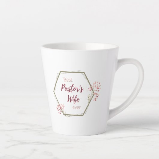 Tasse Latte Meilleur cadeau inspirant de la femme du pasteur (Droite)