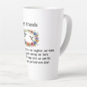 Tasse Latte Meilleur Café Verse Amis/Mug Latte (Angle droit)