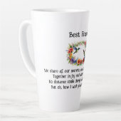 Tasse Latte Meilleur Café Verse Amis/Mug Latte (Angle gauche)