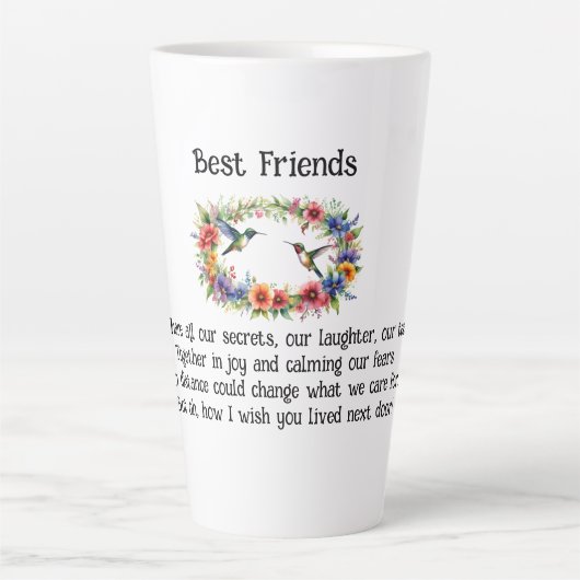 Tasse Latte Meilleur Café Verse Amis/Mug Latte (Devant)
