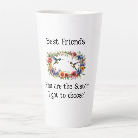 Tasse Latte Meilleur Café Verse Amis/Mug Latte (Devant)