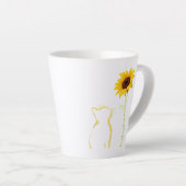 Tasse Latte Meilleur Chat Maman Ever Sunflower Chat Maman Noël (Angle droit)