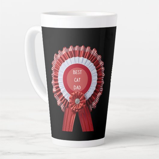 Tasse Latte Meilleur chat Papa Propriétaire d'animal de compag (Angle gauche)