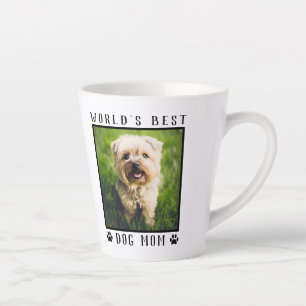 Tasse Latte Meilleur Chien Maman Empreintes de pattes Monde Ca