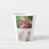 Tasse Latte Meilleur Collage photo de grand-mère (Devant)
