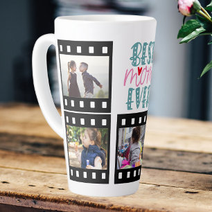 Tasse Latte Meilleur Collage photo de Maman