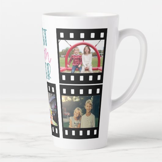Tasse Latte Meilleur Collage photo de Maman (Droite)