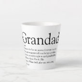 Tasse Latte Meilleur Grand-Père, Grand-Père, Papa Définition J (Devant)