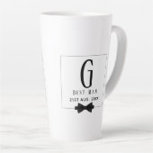 Tasse Latte Meilleur homme Groomsman Monogrammed Bow Cravate M (Angle droit)