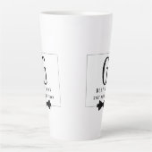 Tasse Latte Meilleur homme Groomsman Monogrammed Bow Cravate M (Devant)