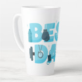 Tasse Latte 'Meilleur papa' (Angle gauche)