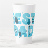 Tasse Latte 'Meilleur papa' (Devant)