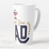 Tasse Latte Meilleur Papa – Conception Merci (Angle droit)