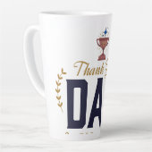 Tasse Latte Meilleur Papa – Conception Merci (Angle gauche)