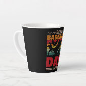 Tasse Latte Meilleur papa de baseball (Angle gauche)