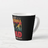 Tasse Latte Meilleur papa de baseball (Angle droit)