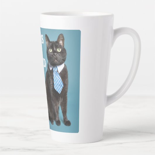 Tasse Latte Meilleur papa de chat au monde (Droite)