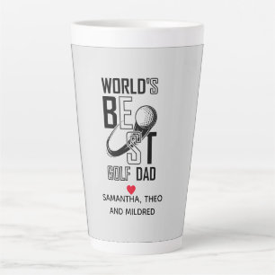 Tasse Latte Meilleur papa de golf au monde - Drôle et pensant 
