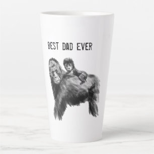 Tasse Latte Meilleur papa jamais gorille avec bébé