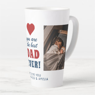 Tasse Latte Meilleur papa Jamais Red Heart 2 Photo 